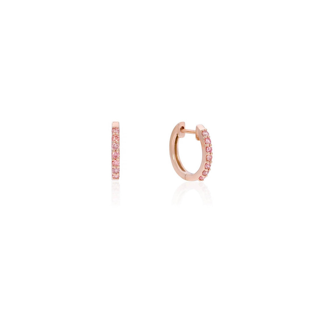 Rosé Bijou Huggie Hoops